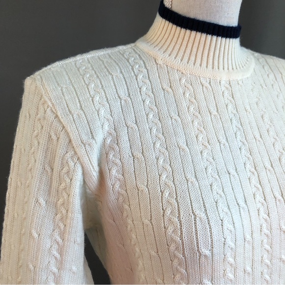 Vintage 90s Cable Knit Sweater Dress - Picture 3 of 8